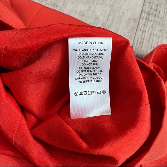 BOSKEMPER Off the Shoulder Square Neckline Mini Dress XS Red - Picture 6 of 8